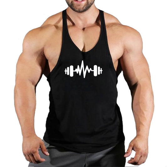 New Arrivals Bodybuilding stringer tank top man Cotton Gym sleeveless shirt men Fitness Vest Singlet sportswear workout tanktop