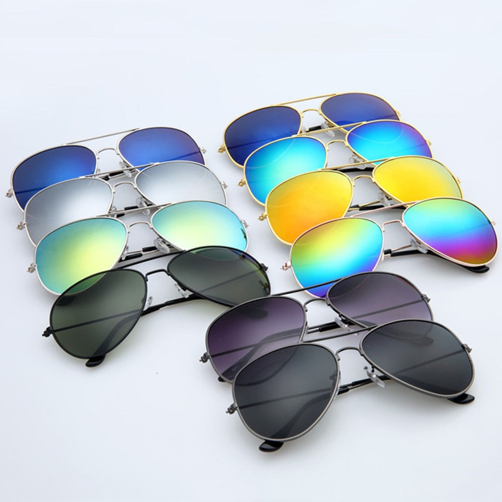 Fashion Pilot Sunglasses for Women Men 2023 Classic Eyewear Gradient Mirrored Blue Silver Gray Sun Glasses Sunglass