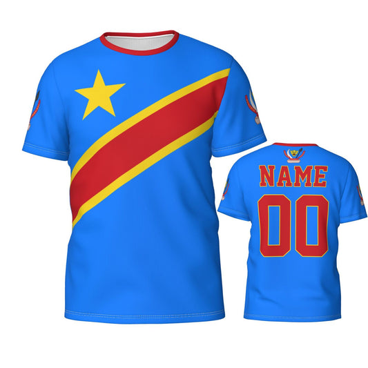Custom Name Number Democratic Republic Of Congo Flag Emblem 3D T-shirts For Men Women Tees jersey Soccer Football Fans Gift