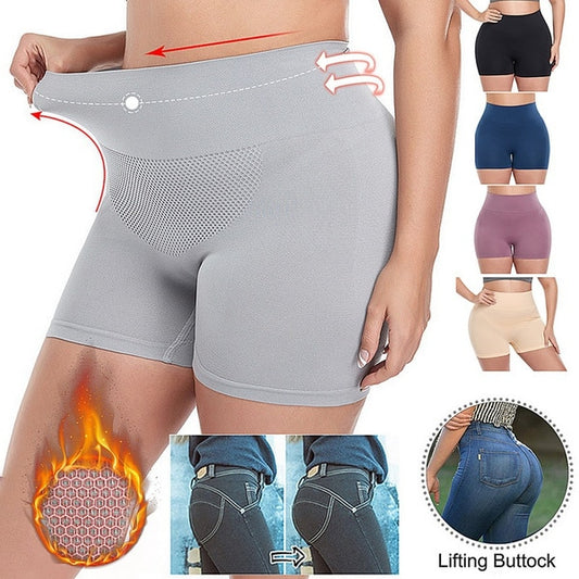 Women High Waist Safety Short Pants Leggings Boxer Briefs Casual Sports Workout Gym Yoga Shorts Abdominal Honeycomb Panties